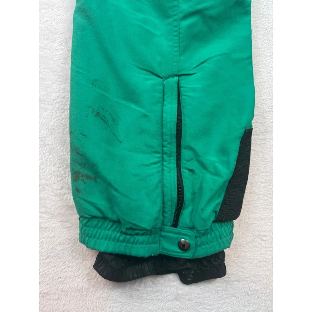 The North Face Gore-Tex Insulated Ski Pants Green Vintage Size 10 Snow Pants